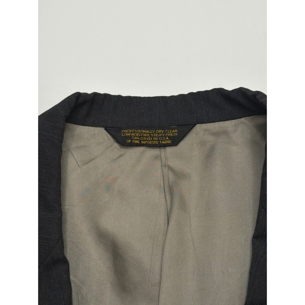 Nino Cerruti Men's Pinstripe Blazer Suit Jacket Charcoal Gray Blue Pinstripe USA - Picture 9 of 11